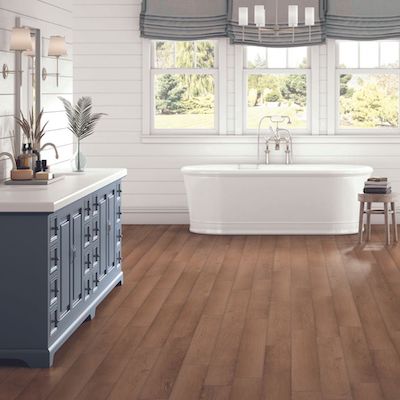 wood look bathroom flooring for a Duncan OK bathroom remodel